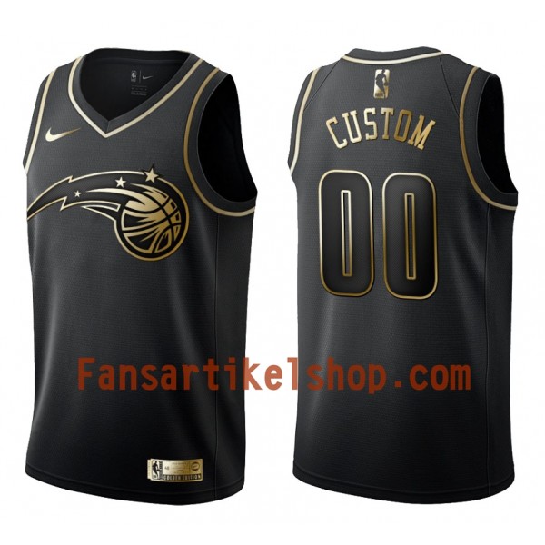 NBA Orlando Magic Trikot Benutzerdefinierte Nike Schwarz Golden Edition Swingman - Herren NBA Orlando Magic Trikot Benutzerdefinierte Nike Schwarz Golden Edition Swingman - Herren
